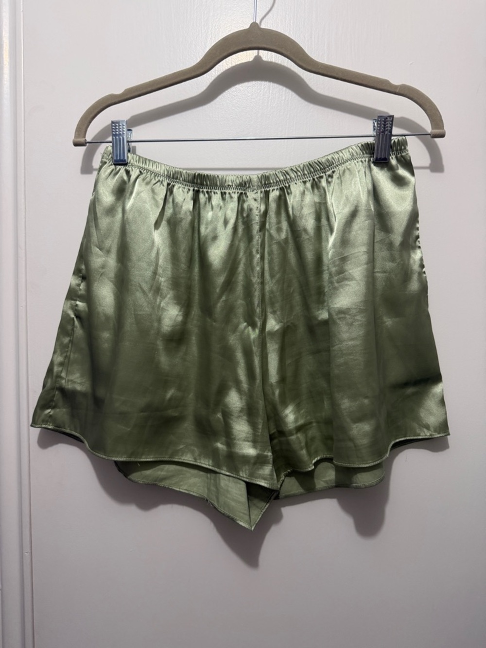 Daily Drills Green Satin Shorts